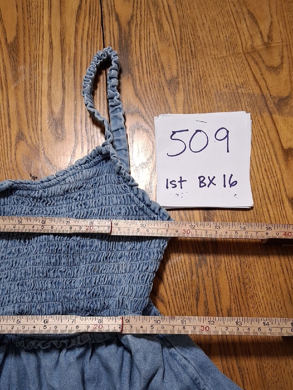 AMERICAN EAGLE Jean Dress Womens XS BLUE Denim Straps Sleeveless Used Preowned - Picture 2 of 5